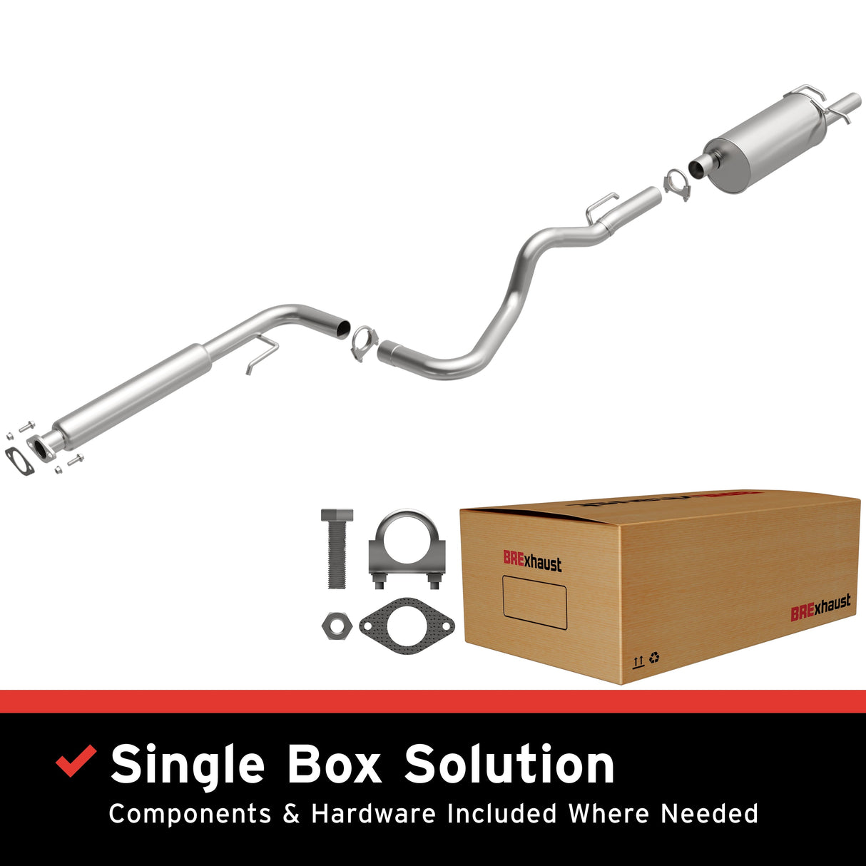 BRExhaust 2006-2011 Chevrolet HHR Direct-Fit Replacement Exhaust System BRExhaust Exhaust System Kit AXOPROS