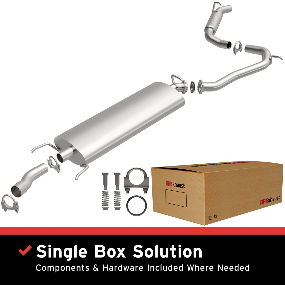 BRExhaust 2006-2012 Toyota RAV4 3.5L Direct-Fit Replacement Exhaust System BRExhaust Exhaust System Kit AXOPROS