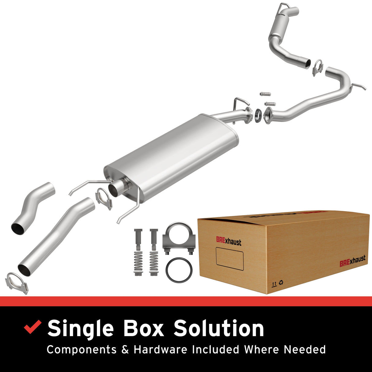 BRExhaust 2006-2012 Toyota RAV4 Direct-Fit Replacement Exhaust System BRExhaust Exhaust System Kit AXOPROS