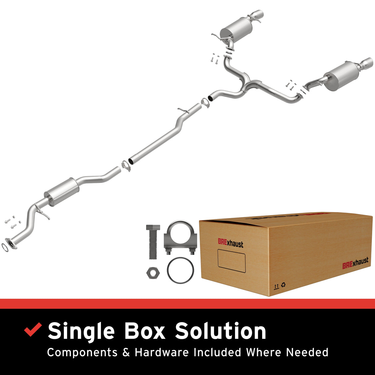 BRExhaust 2007-2015 Mazda CX-9 Direct-Fit Replacement Exhaust System BRExhaust Exhaust System Kit AXOPROS