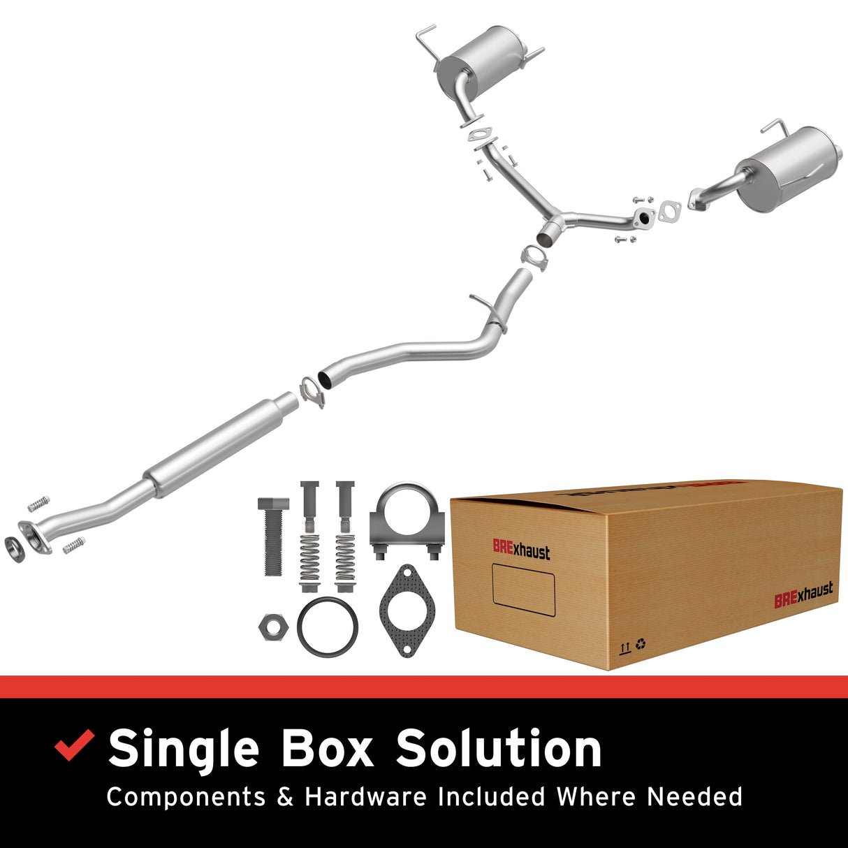 BRExhaust 2008-2013 Subaru Direct-Fit Replacement Exhaust System BRExhaust Exhaust System Kit AXOPROS