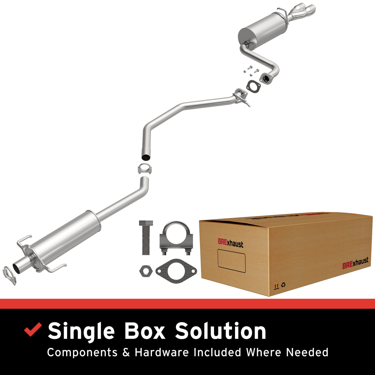 BRExhaust 2009-2013 Mazda 6 2.5L Direct-Fit Replacement Exhaust System BRExhaust Exhaust System Kit AXOPROS