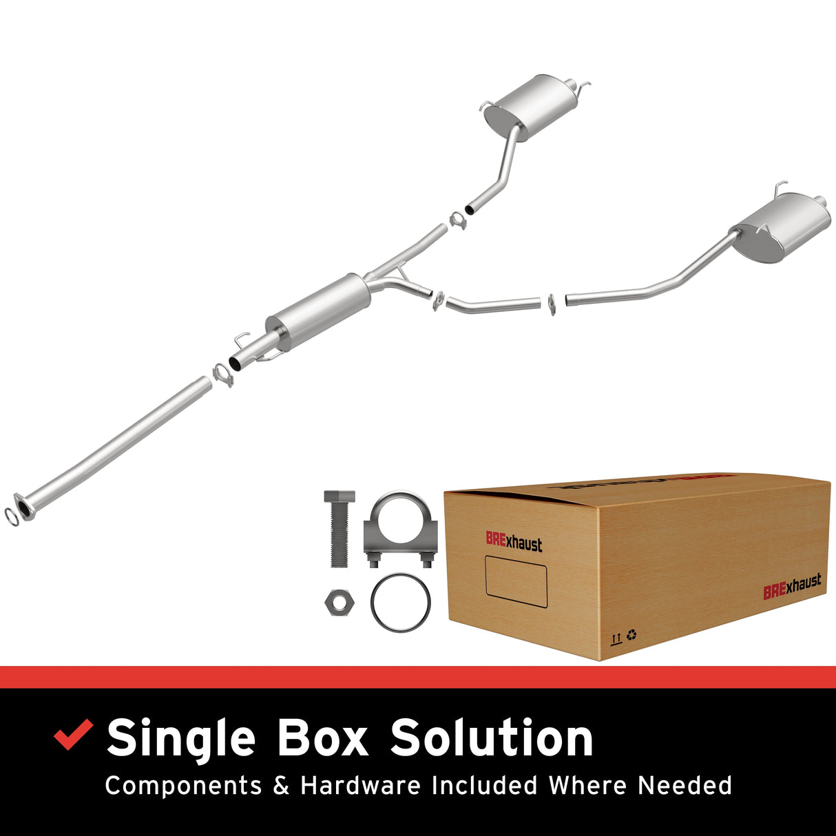 BRExhaust 2009-2015 Honda Pilot 3.5L Direct-Fit Replacement Exhaust System BRExhaust Exhaust System Kit AXOPROS