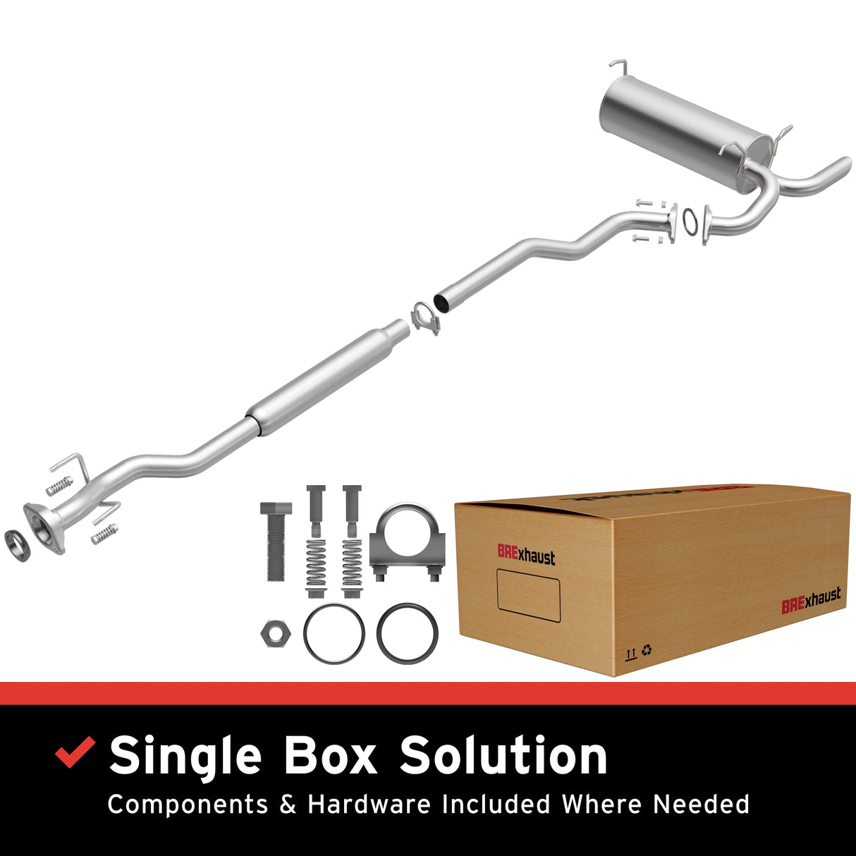 BRExhaust 2011-2017 Nissan Juke 1.6L Direct-Fit Replacement Exhaust System BRExhaust Exhaust System Kit AXOPROS