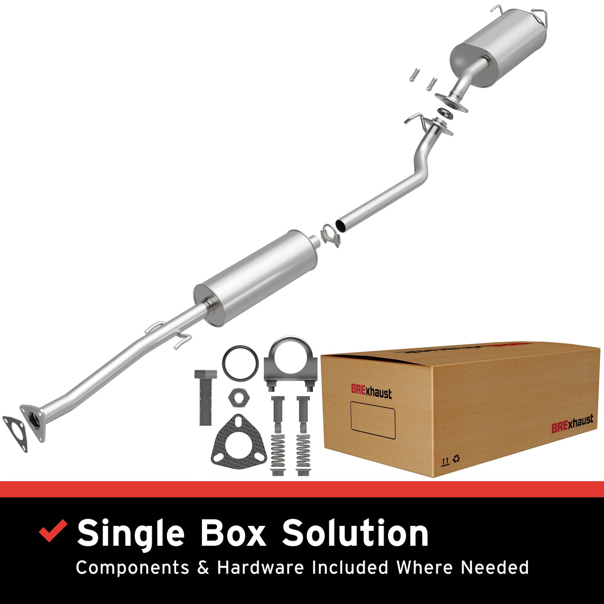 BRExhaust 2012-2016 Honda CR-V 2.4L Direct-Fit Replacement Exhaust System BRExhaust Exhaust System Kit  AXOPROS