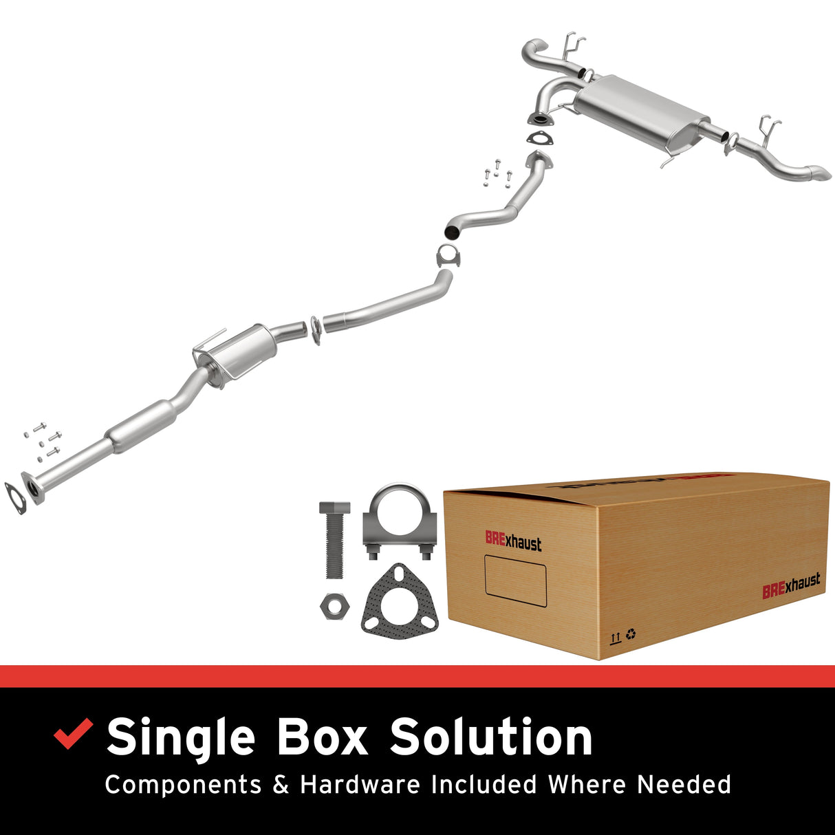 BRExhaust 2013-2017 Acura RDX 3.5L Direct-Fit Replacement Exhaust System BRExhaust Exhaust System Kit  AXOPROS