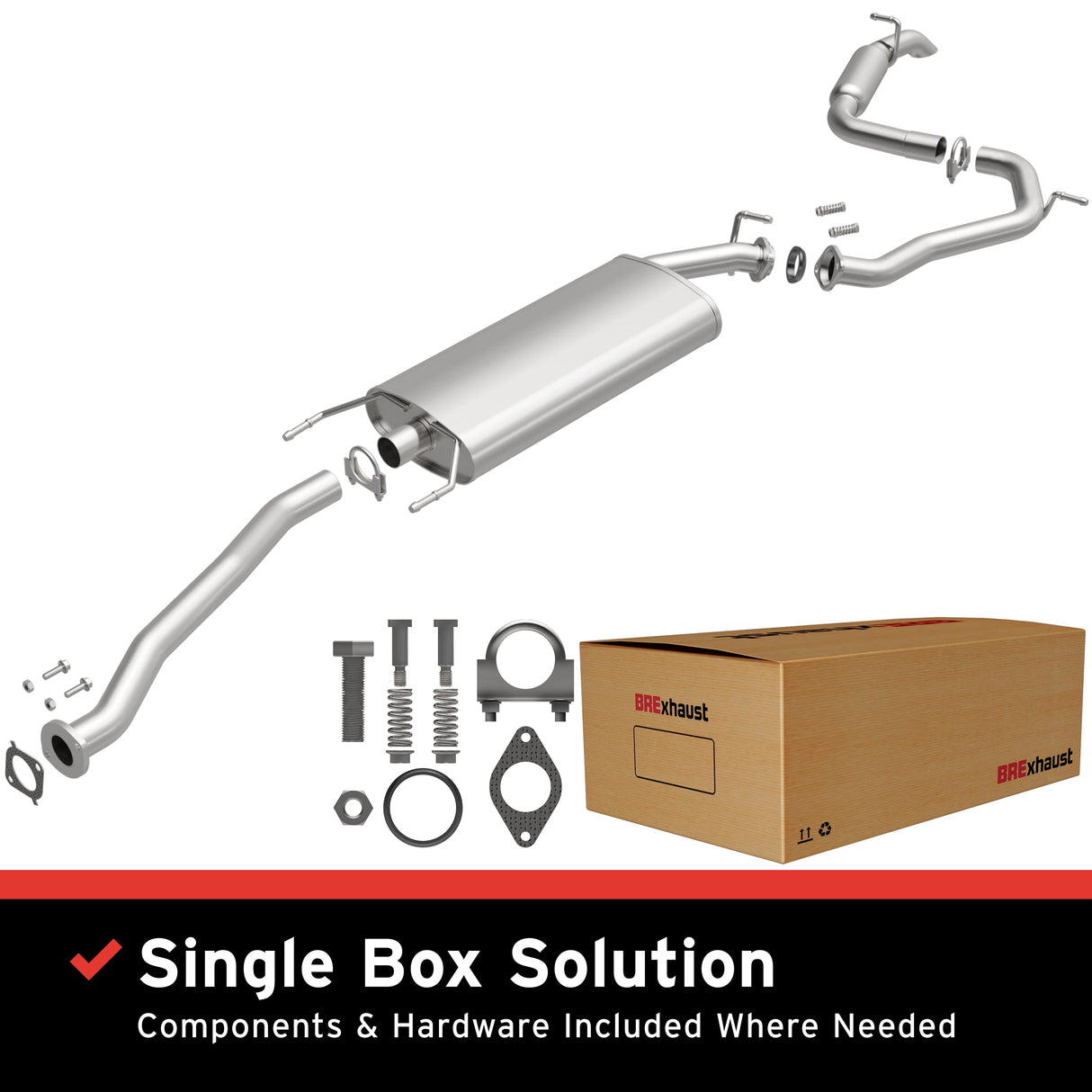 BRExhaust 2013-2018 Toyota RAV4 2.5L Direct-Fit Replacement Exhaust System BRExhaust Exhaust System Kit AXOPROS