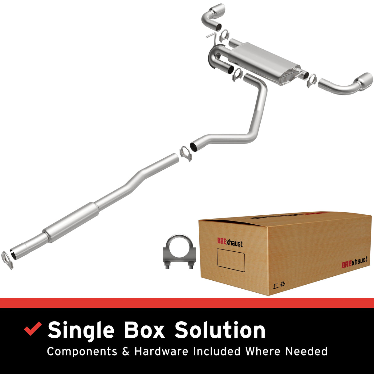 BRExhaust 2014-2022 Jeep Cherokee 3.2L Direct-Fit Replacement Exhaust System BRExhaust Exhaust System Kit AXOPROS