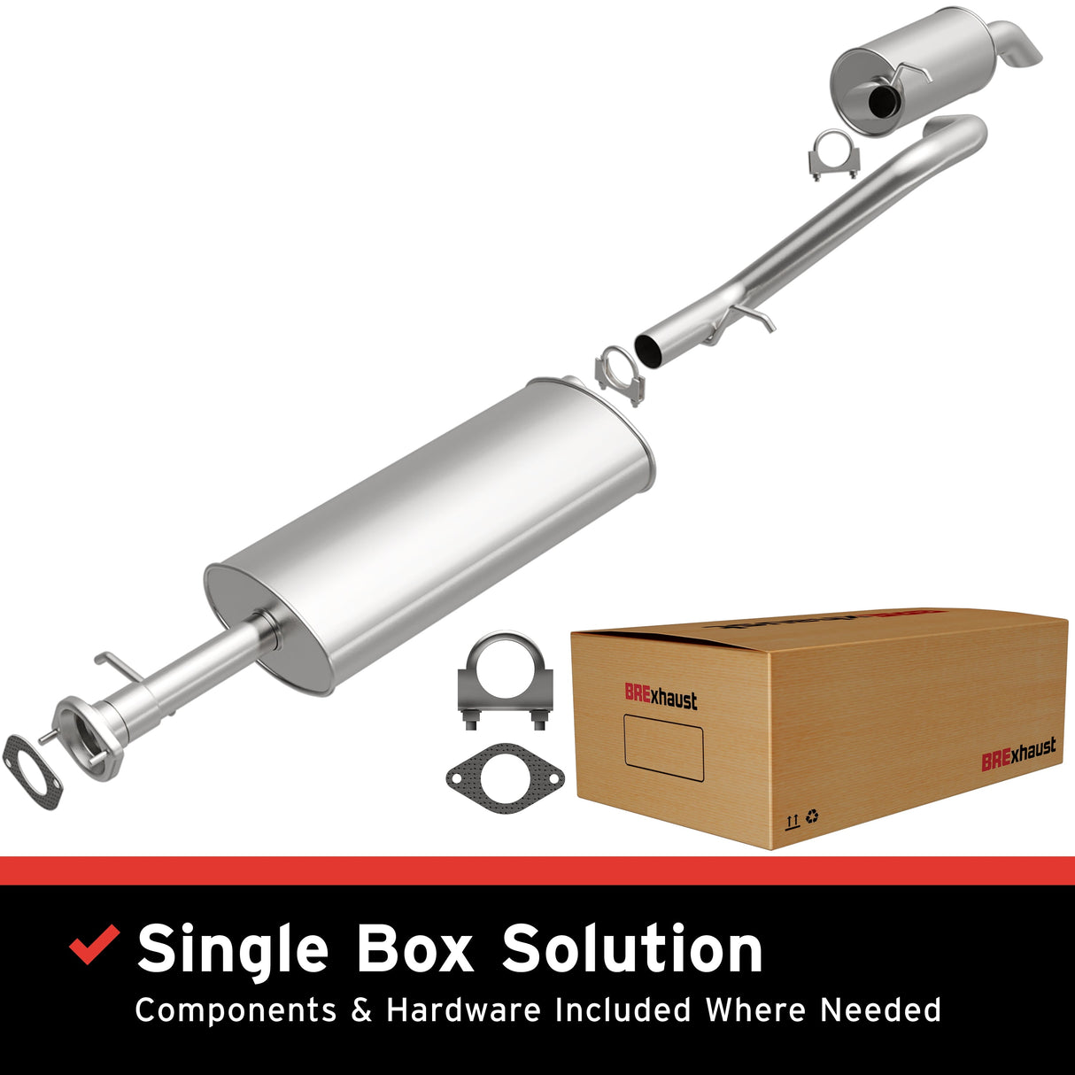 BRExhaust Direct-Fit Replacement Exhaust System 106-0008 BRExhaust Exhaust System Kit AXOPROS