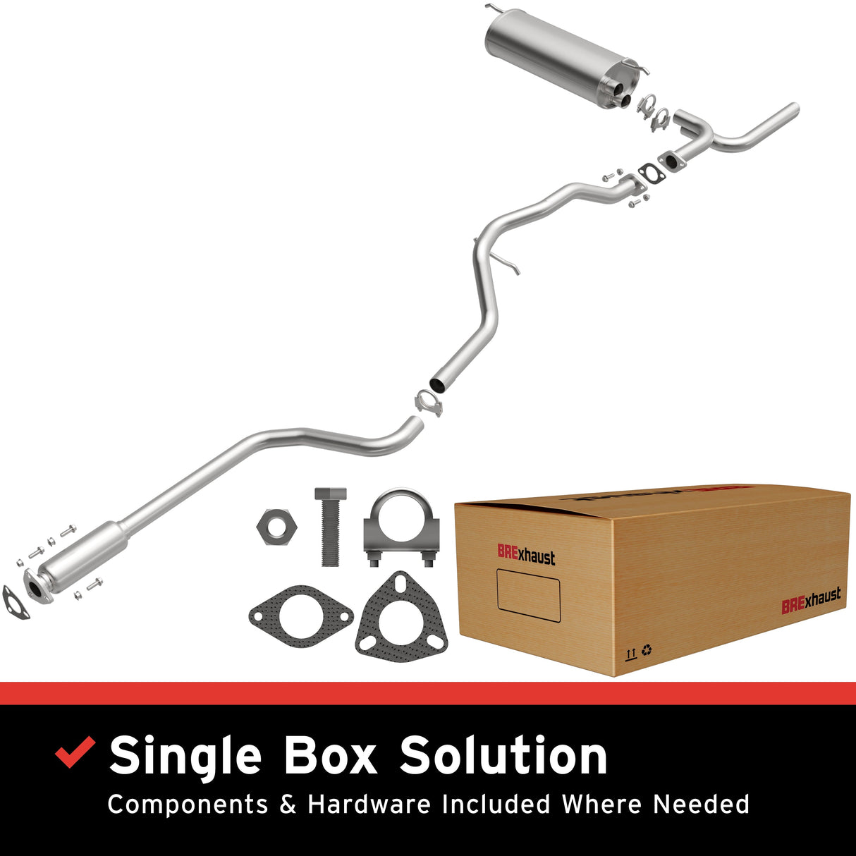 BRExhaust Direct-Fit Replacement Exhaust System 106-0025 BRExhaust Exhaust System Kit AXOPROS