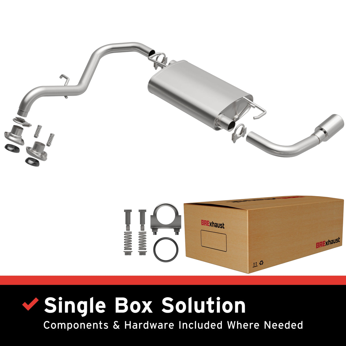 BRExhaust Direct-Fit Replacement Exhaust System 106-0061 BRExhaust Exhaust System Kit AXOPROS