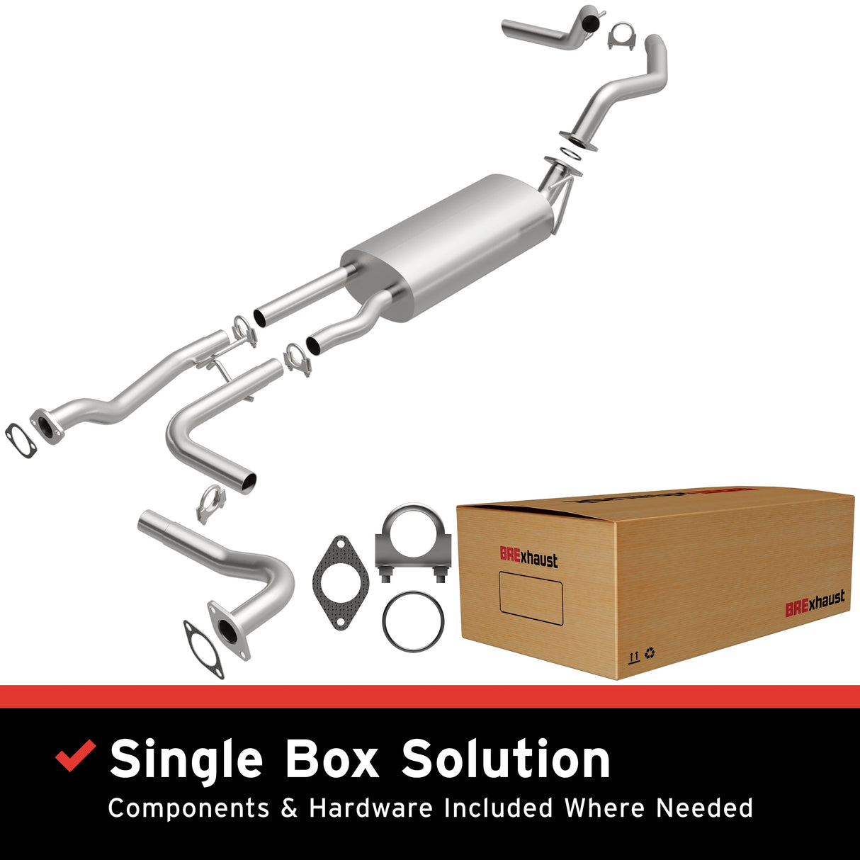 BRExhaust Direct-Fit Replacement Exhaust System 106-0063 BRExhaust Exhaust System Kit AXOPROS