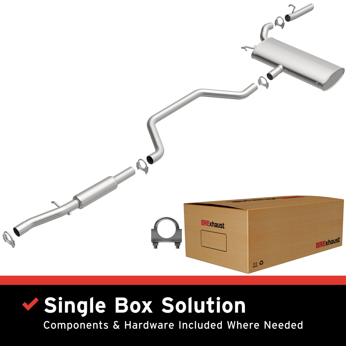 BRExhaust Direct-Fit Replacement Exhaust System 106-0112 BRExhaust Exhaust System Kit AXOPROS