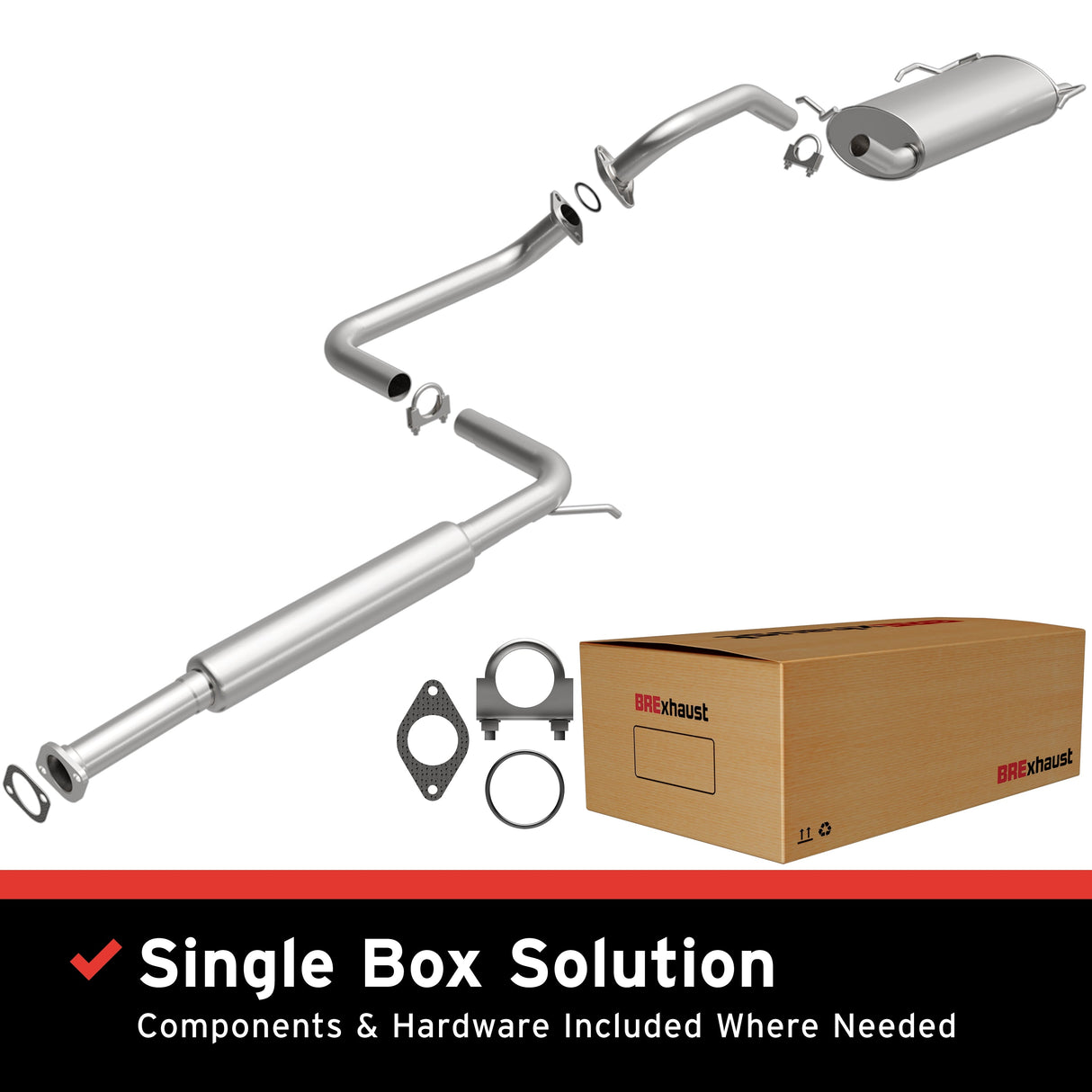 BRExhaust Direct-Fit Replacement Exhaust System 106-0123 BRExhaust Exhaust System Kit AXOPROS