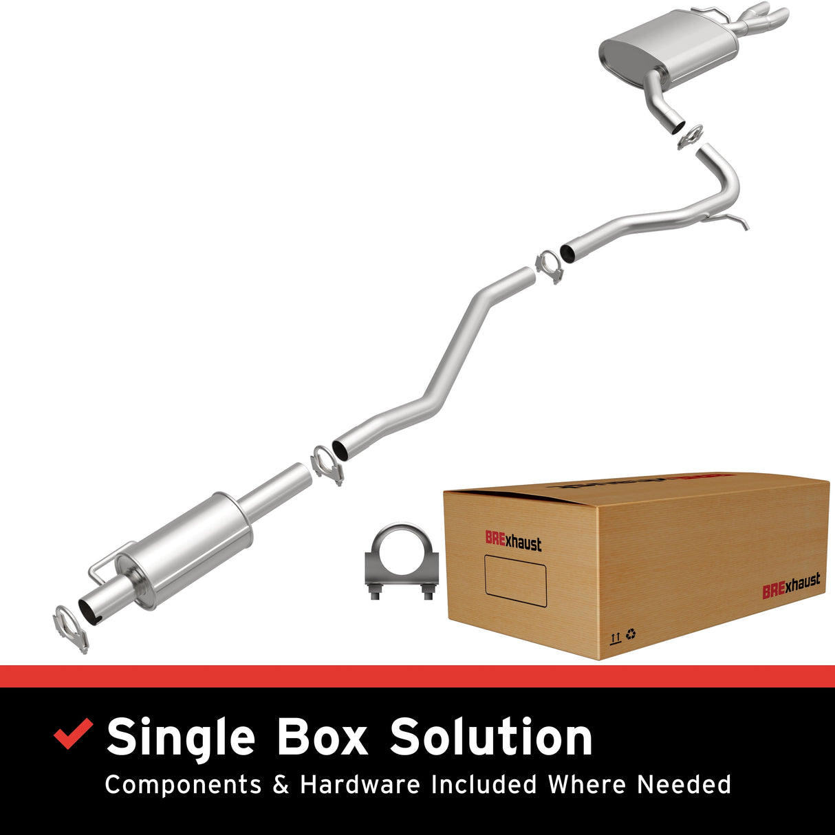 BRExhaust Direct-Fit Replacement Exhaust System 106-0191 BRExhaust Exhaust System Kit AXOPROS