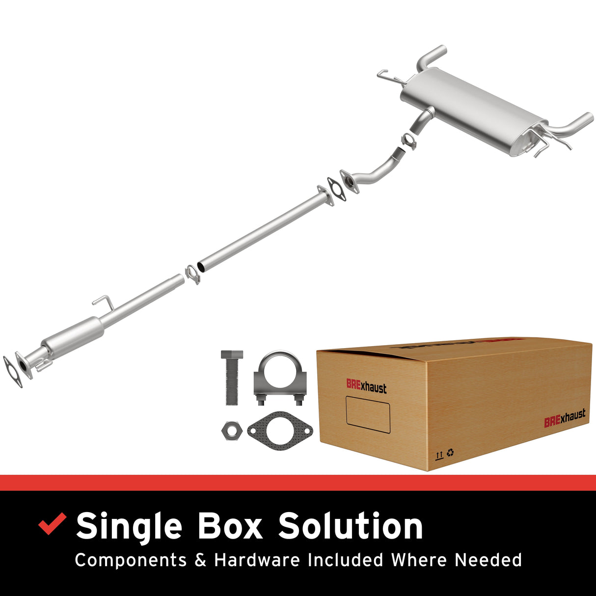 BRExhaust Direct-Fit Replacement Exhaust System 106-0343 BRExhaust Exhaust System Kit AXOPROS