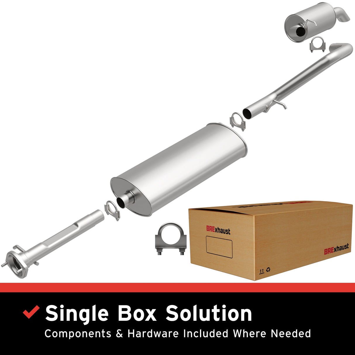 BRExhaust Direct-Fit Replacement Exhaust System 106-0387 BRExhaust Exhaust System Kit AXOPROS