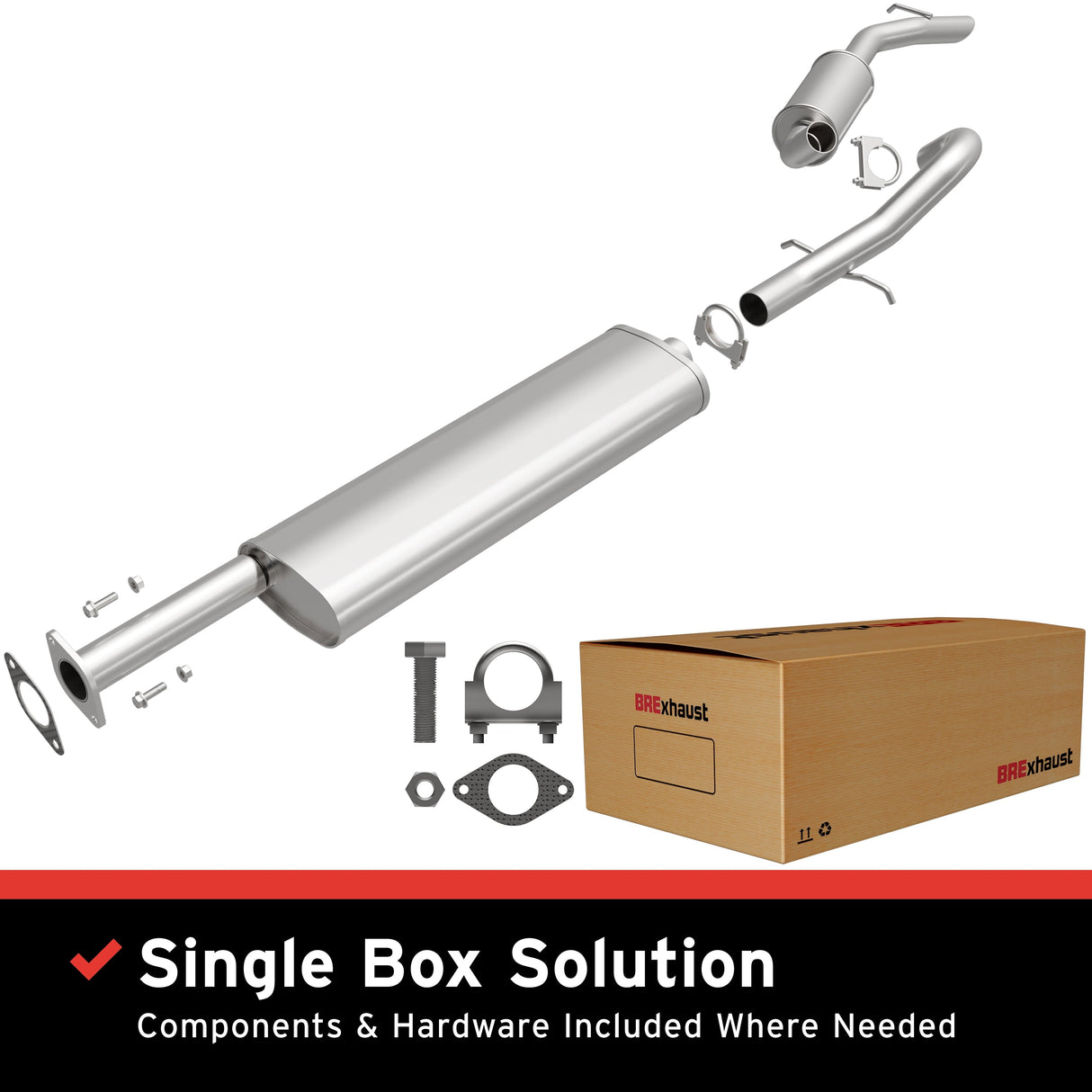 BRExhaust Direct-Fit Replacement Exhaust System 106-0405 BRExhaust Exhaust System Kit AXOPROS