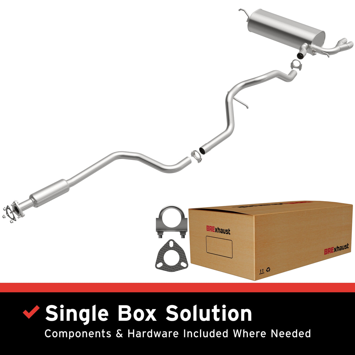 BRExhaust Direct-Fit Replacement Exhaust System 106-0412 BRExhaust Exhaust System Kit AXOPROS