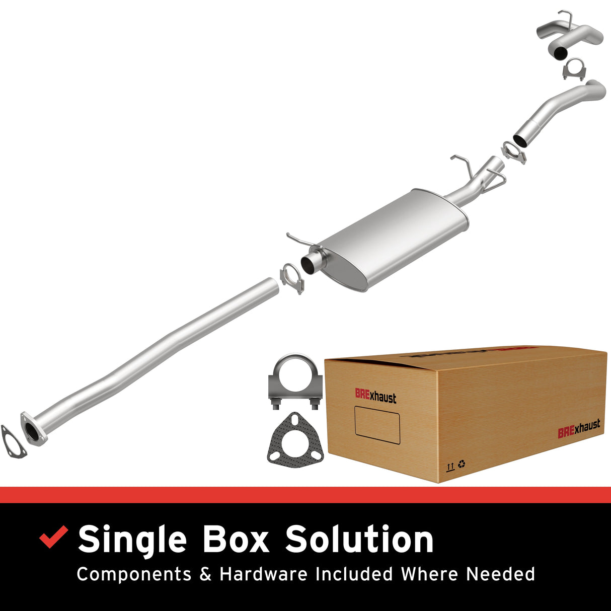 BRExhaust Direct-Fit Replacement Exhaust System 106-0422 BRExhaust Exhaust System Kit AXOPROS