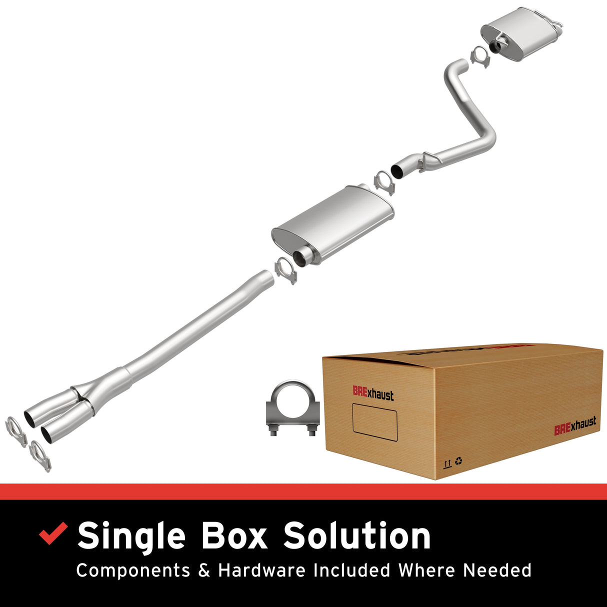 BRExhaust Direct-Fit Replacement Exhaust System 106-0439 BRExhaust Exhaust System Kit AXOPROS