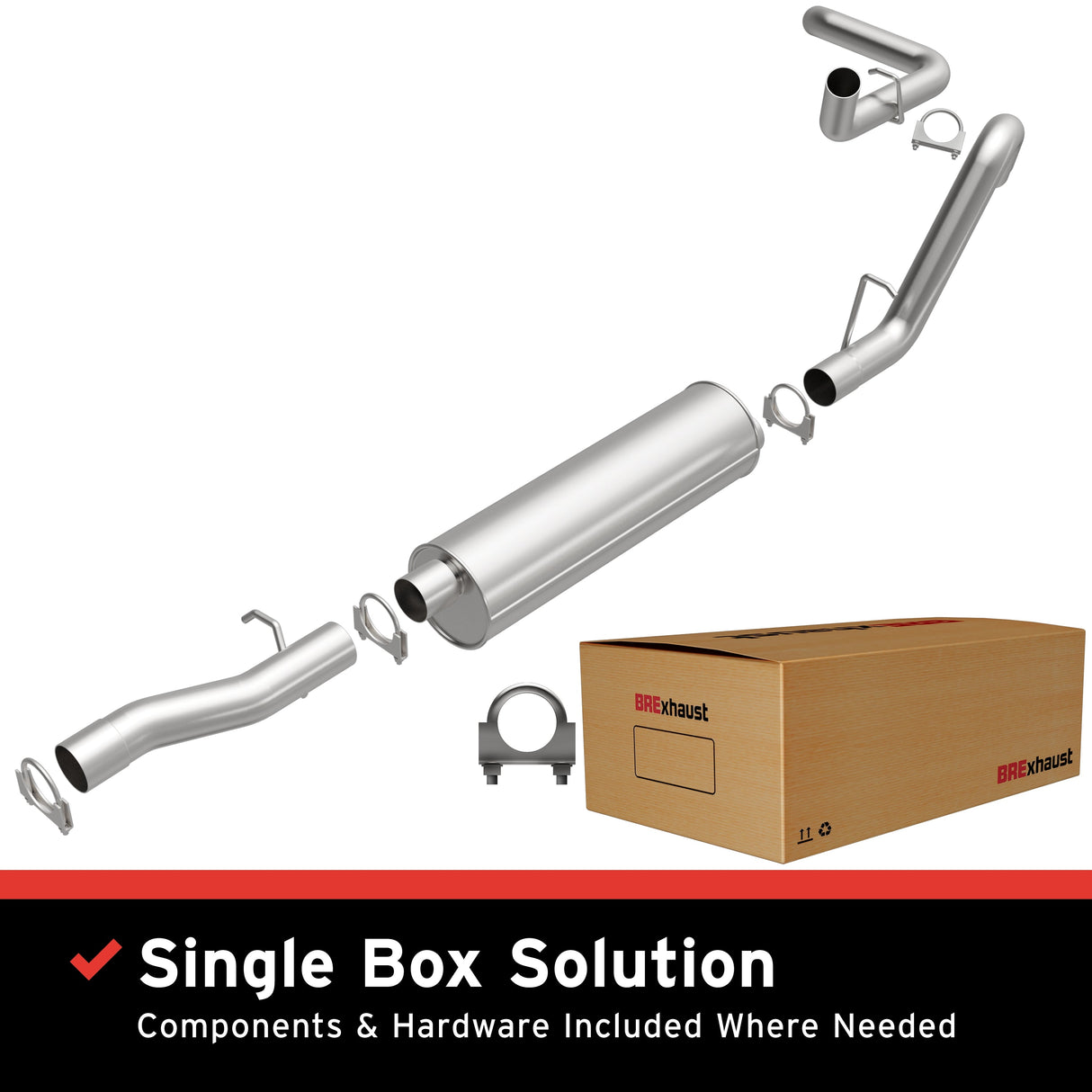 BRExhaust Direct-Fit Replacement Exhaust System 106-0442 BRExhaust Exhaust System Kit AXOPROS