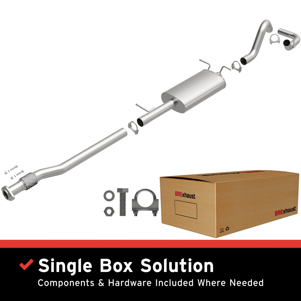 BRExhaust Direct-Fit Replacement Exhaust System 106-0464 BRExhaust Exhaust System Kit AXOPROS