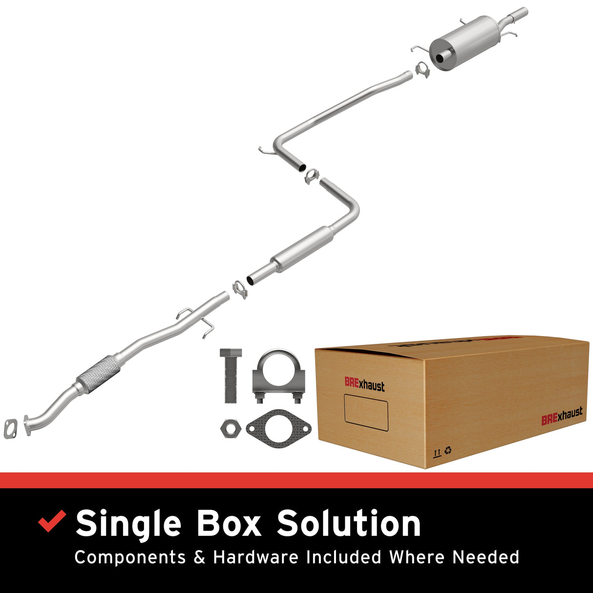 BRExhaust Direct-Fit Replacement Exhaust System 106-0468 BRExhaust Exhaust System Kit AXOPROS