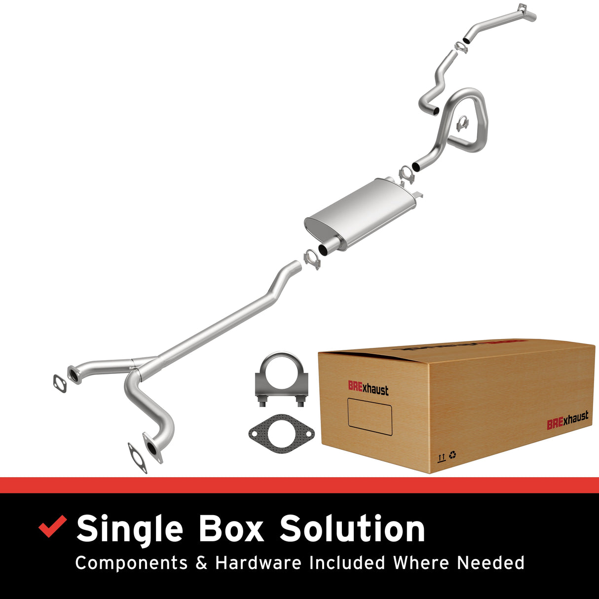 BRExhaust Direct-Fit Replacement Exhaust System 106-0470 BRExhaust Exhaust System Kit AXOPROS