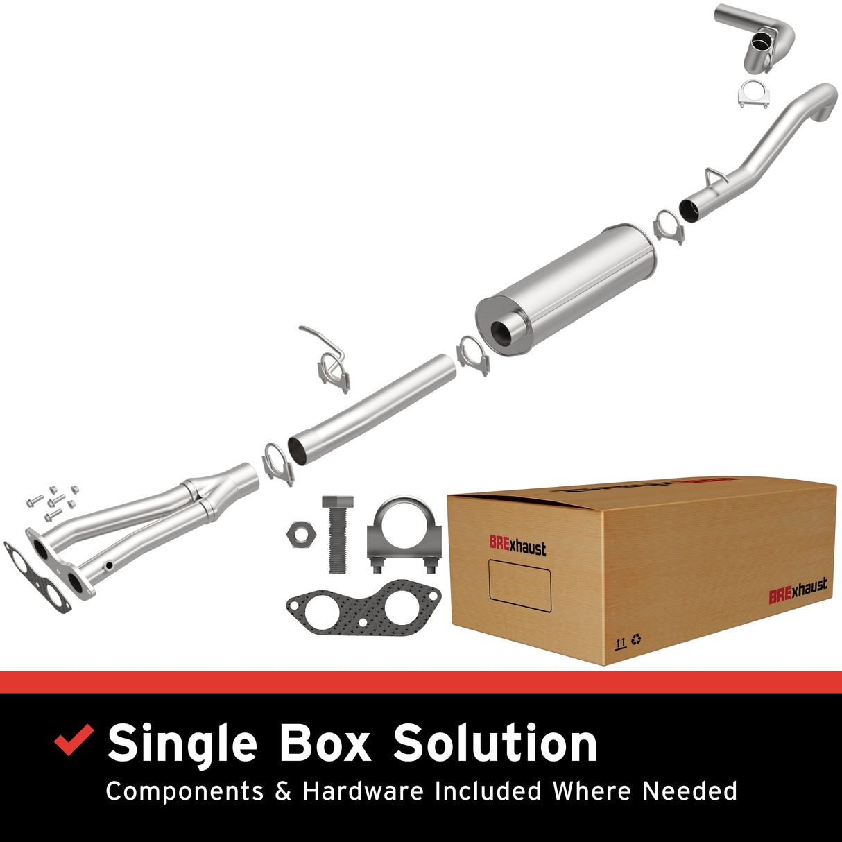 BRExhaust Direct-Fit Replacement Exhaust System 106-0472 BRExhaust Exhaust System Kit AXOPROS