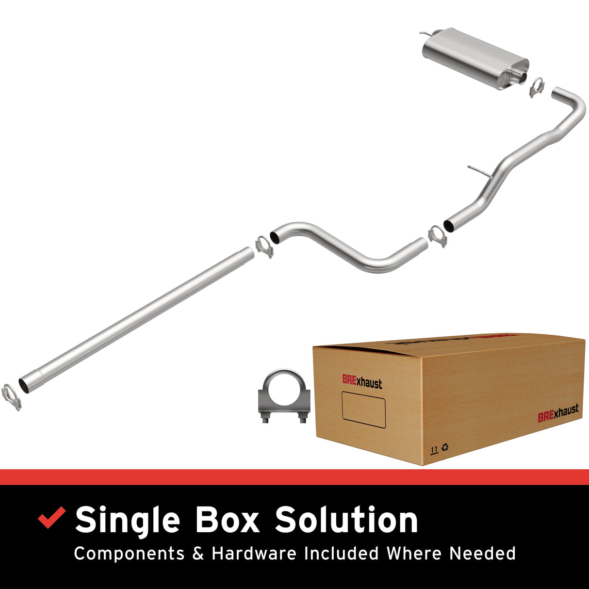 BRExhaust Direct-Fit Replacement Exhaust System 106-0484 BRExhaust Exhaust System Kit AXOPROS