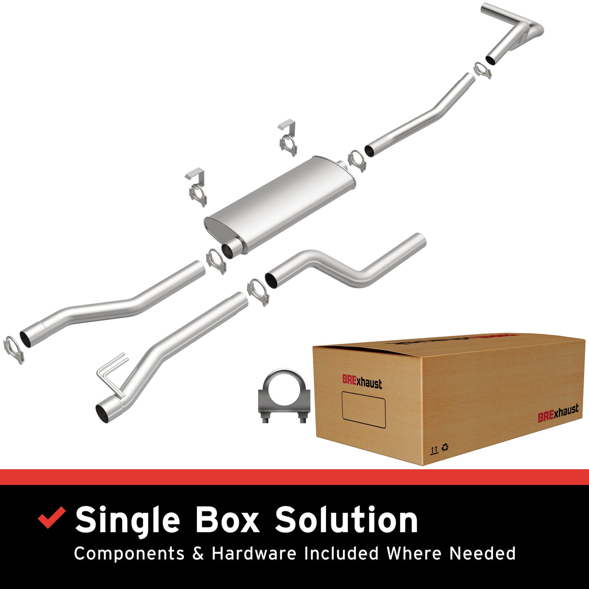 BRExhaust Direct-Fit Replacement Exhaust System 106-0491 BRExhaust Exhaust System Kit AXOPROS