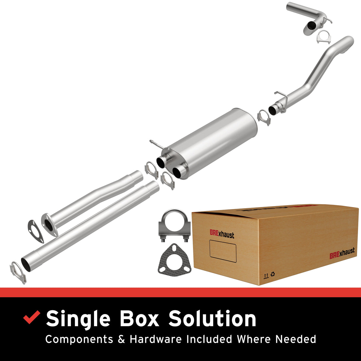 BRExhaust Direct-Fit Replacement Exhaust System 106-0655 BRExhaust Exhaust System Kit AXOPROS
