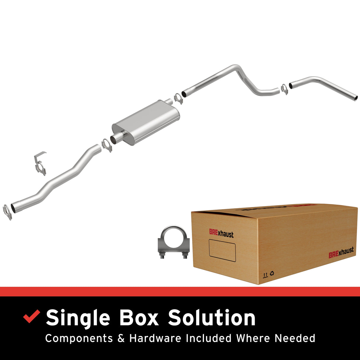 BRExhaust Direct-Fit Replacement Exhaust System 106-0705 BRExhaust Exhaust System Kit AXOPROS