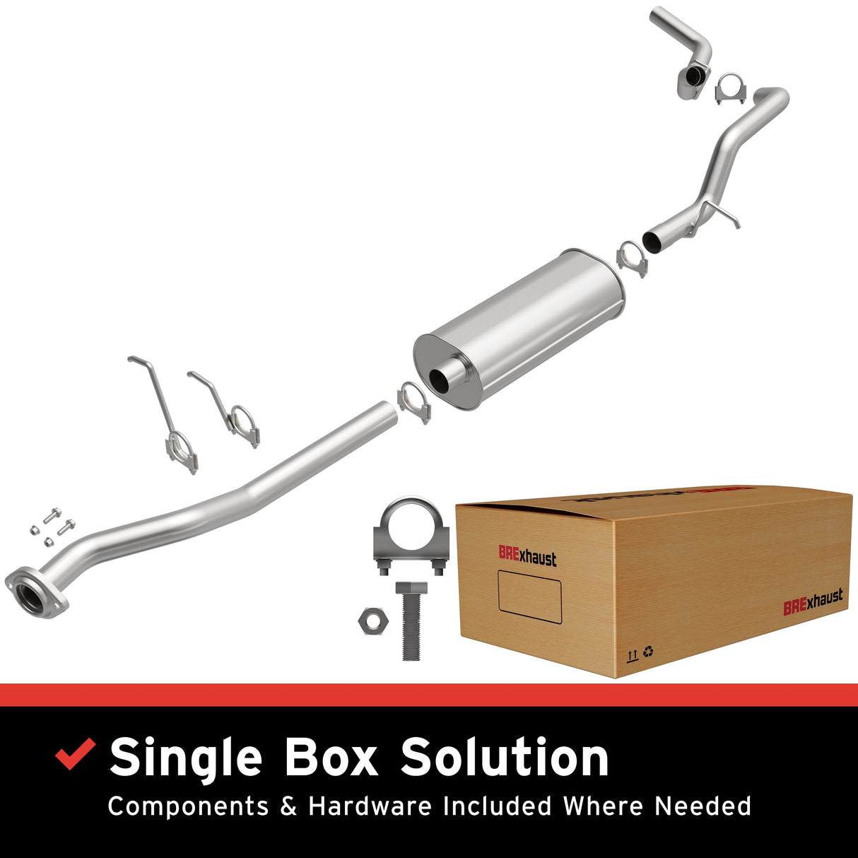 BRExhaust Direct-Fit Replacement Exhaust System 106-0714 BRExhaust Exhaust System Kit AXOPROS