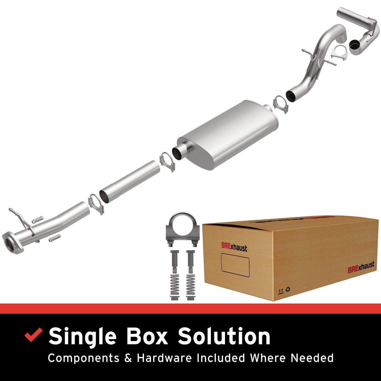 BRExhaust Direct-Fit Replacement Exhaust System 106-0766 BRExhaust Exhaust System Kit AXOPROS