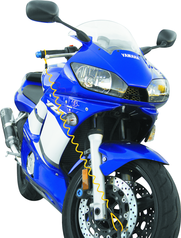 Bully Lock Disc Reminder 4in Lock - Yellow BikeMaster Security Locks AXOPROS