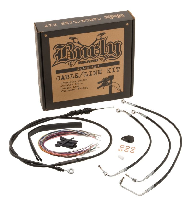 Burly Brand Cntrl Kit 13in Bag Bar Black Burly Brand Throttle Cable AXOPROS