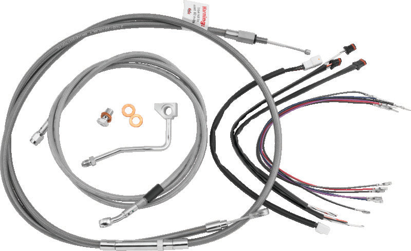 Burly Brand Control Kit 16in Gorilla - Stainless Steel Burly Brand Throttle Cable AXOPROS