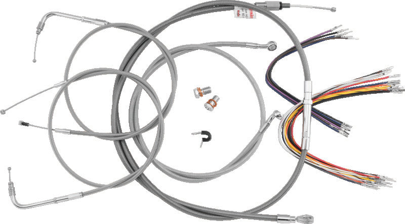 Burly Brand Control Kit 16in - Stainless Steel Burly Brand Throttle Cable AXOPROS