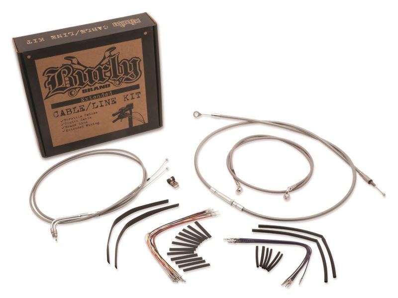 Burly Brand Control Kit 18in - Stainless Steel Burly Brand Throttle Cable AXOPROS