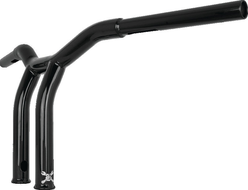 Burly Brand Dominator Raked Bar 10in - Gloss Black Burly Brand Handlebars AXOPROS
