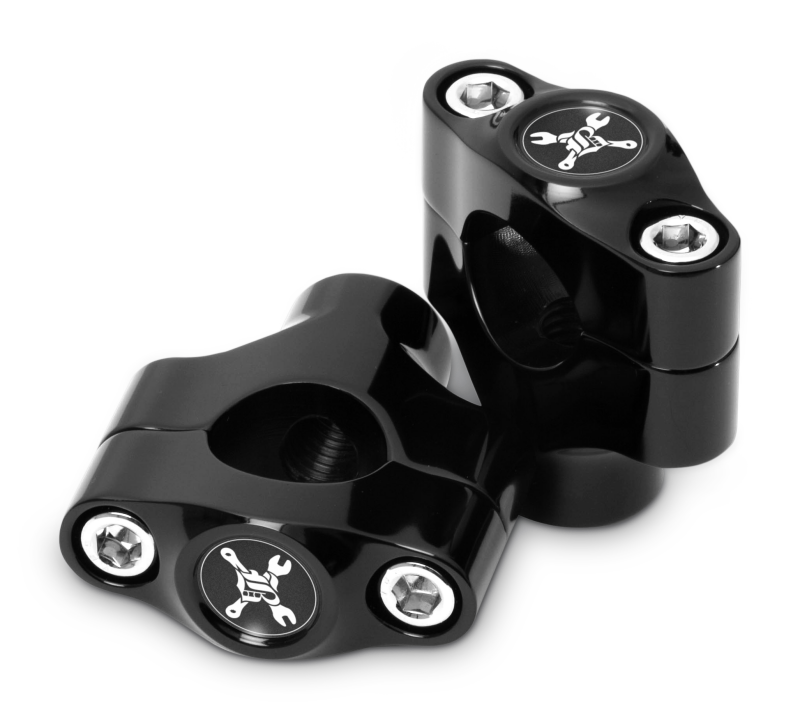 Burly Brand Hawk Riser Clamp for 1in Bar, Set - Black Burly Brand Handlebars AXOPROS