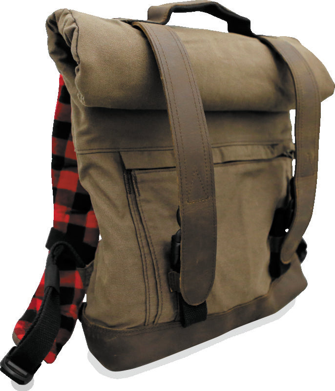 Burly Brand Voyager Back Pack - Dark Oak Burly Brand Bags - Saddlebags AXOPROS