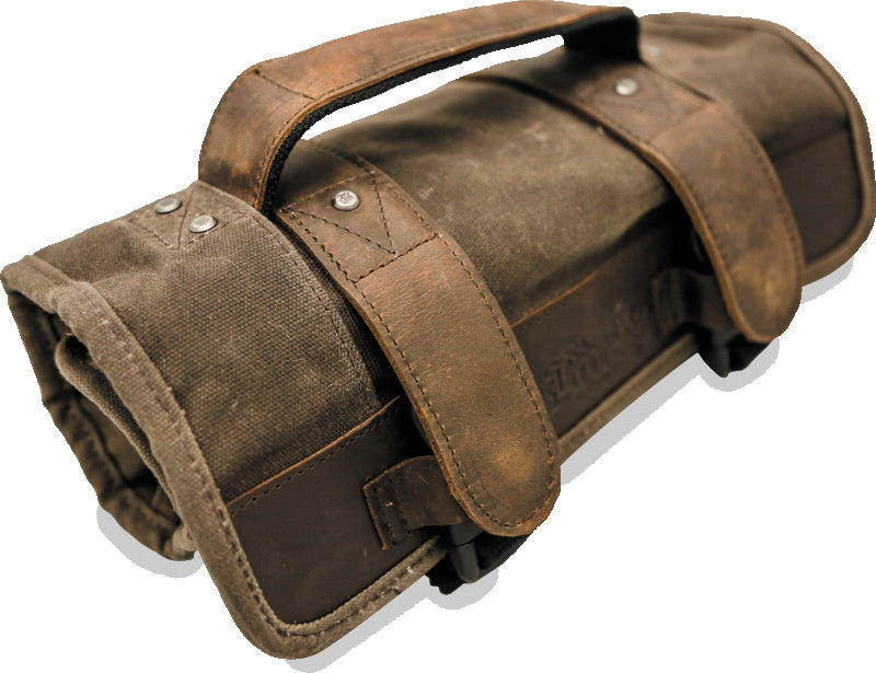 Burly Brand Voyager Tool Roll - Dark Oak Burly Brand Bags - Saddlebags AXOPROS