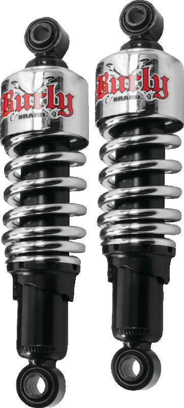 Burly Brand XL Shocks 10.5in - Chrome Burly Brand Shocks and Struts AXOPROS