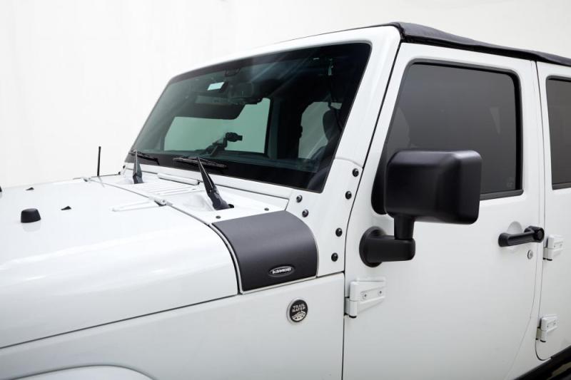 Bushwacker 07-18 Jeep Wrangler Trail Armor Cowl Cover - Black Bushwacker Body Armor & Rock Rails AXOPROS