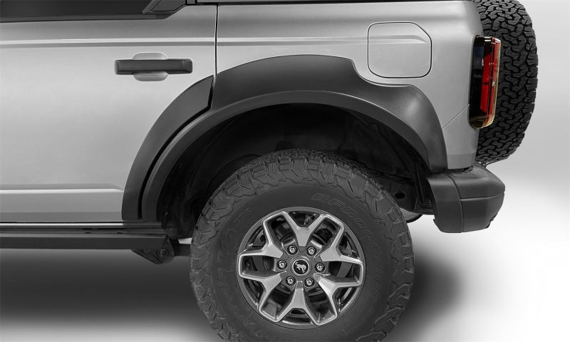 Bushwacker 2021+ Ford Bronco 4-Door Extend-A-Flares 4pc - Black Bushwacker Fender Flares AXOPROS