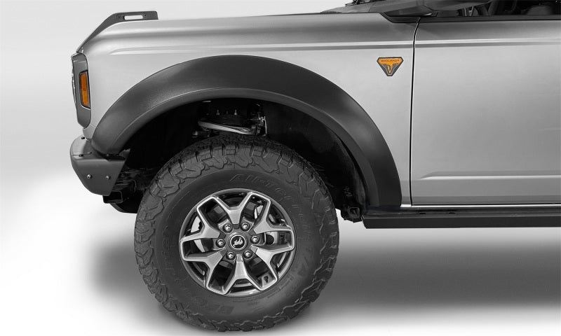 Bushwacker 2021+ Ford Bronco 4-Door Extend-A-Flares 4pc - Black Bushwacker Fender Flares AXOPROS