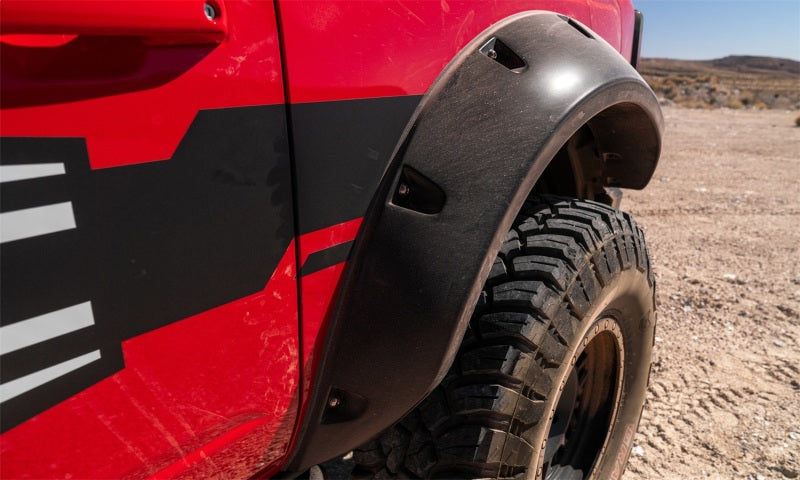 Bushwacker 2021+ Ford Bronco 4-Door Pocket Style Flares 4pc - Black Bushwacker Fender Flares  AXOPROS